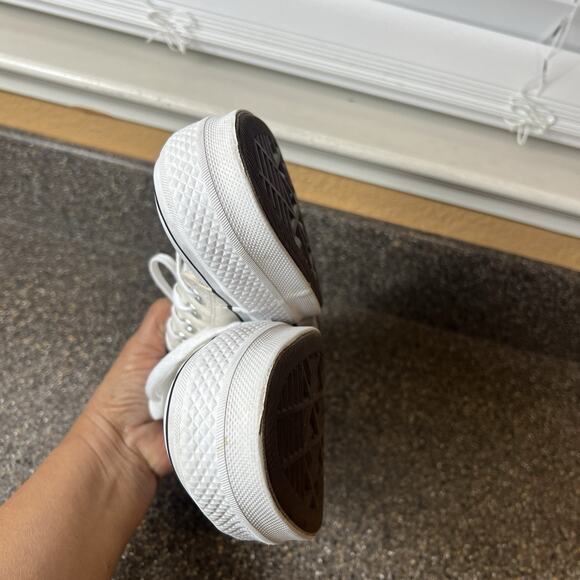 Converse All Star Ivory Canvas Gray Print Platform Womens 9 Sneaker Lace Up Shoe - Picture 7 of 11